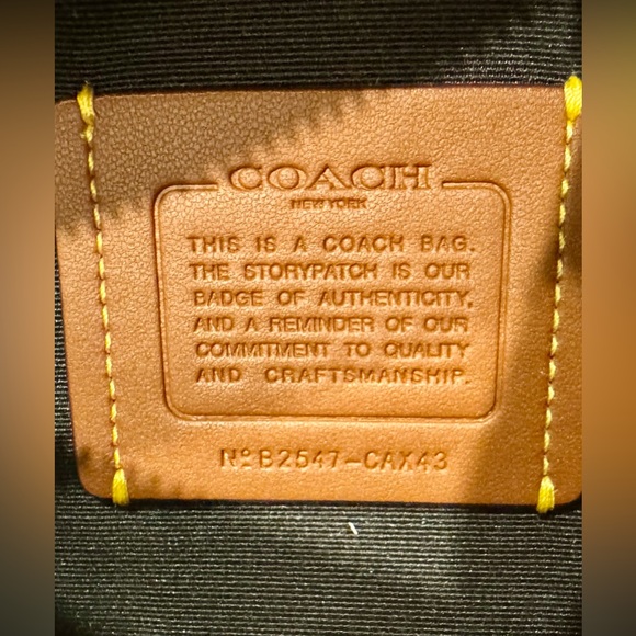 NWT Coach Warren Mini Belt Bag With Baseball Print in Deep Blue - Picture 4 of 6